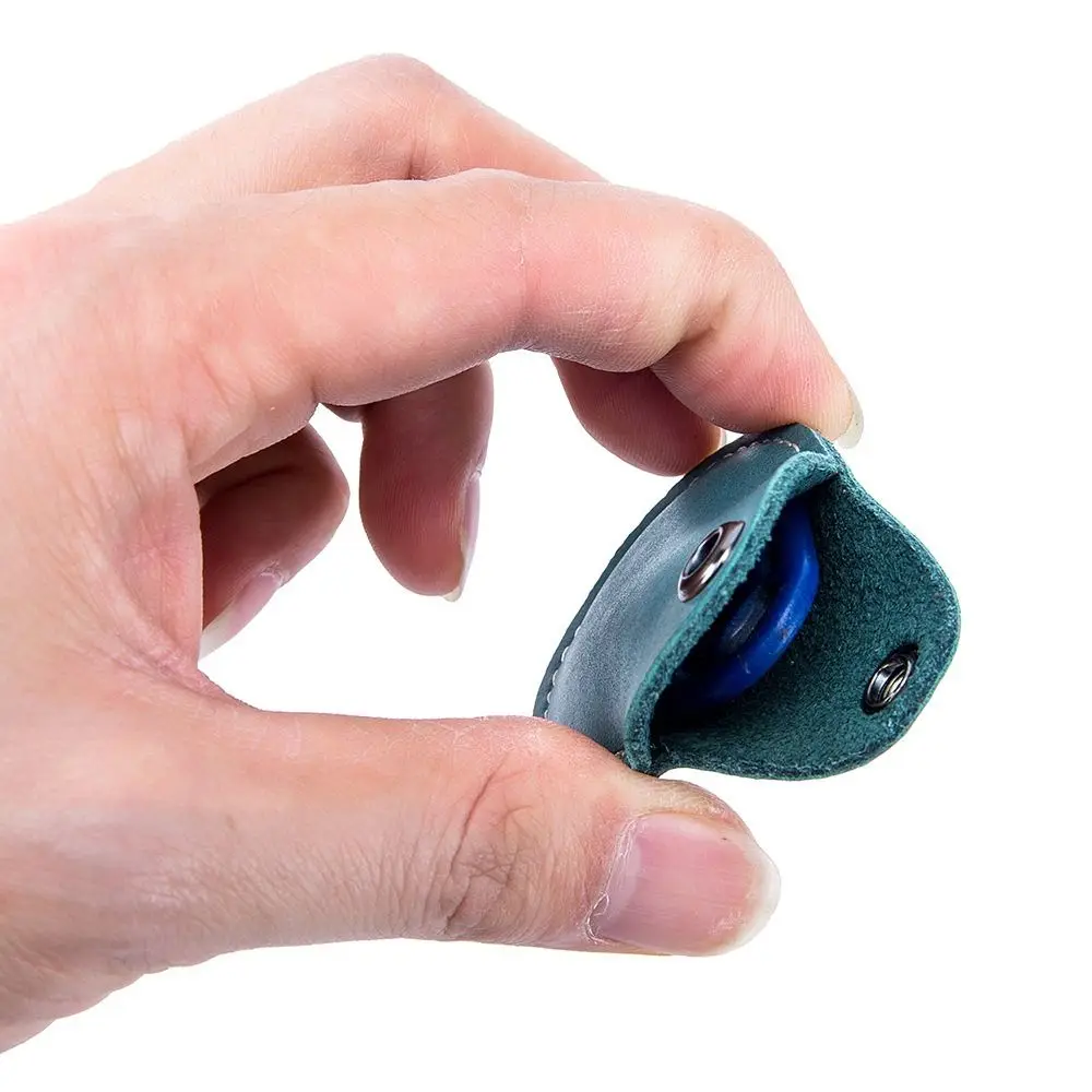 Wallets Door Lock Clips Card Holder Cow Leather Keychain Leather Key Holder ID Card Case Key Tag Ring