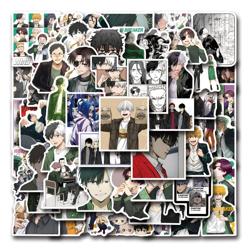 55 個コミックウインドブレーカー漫画落書きステッカーデカールスーツケースラップトップコンピュータギター装飾 DIY キッズクラシックおもちゃ