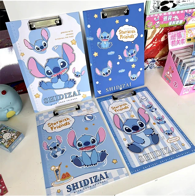 Stitch & Zootopia Writing Clipboard, Cartoon A4 Clip Board, Aesthetic Judy & Nick Exam Pad, School Stationery for Students