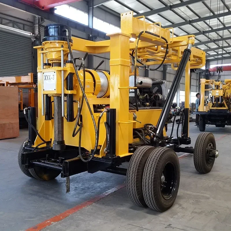 Machine for Water Well Drilling Cheap Underground Trailer Mounted Deep Borehole Hydraulic Geology Core Drilling Machine