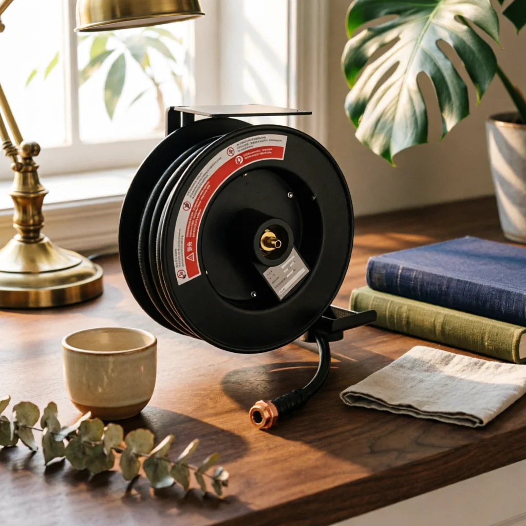 Pressure Washer Hose Reel with Wall Mount Heavy-Duty Pressure Washer Hose Reel with Hand Crank Corrosion Resistant Non-Rusting