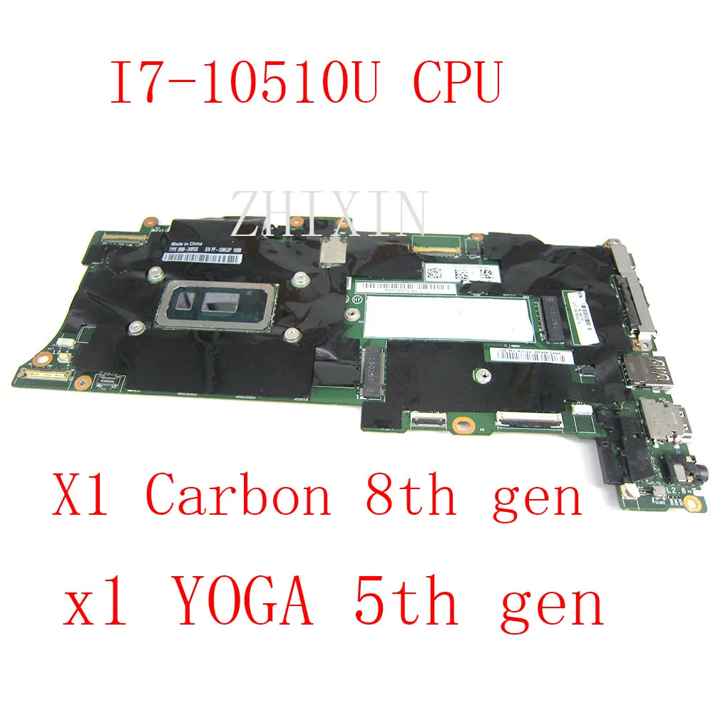 Yourui para Lenovo ThinkPad X1 Carbon 8th Gen /X1 Yoga 5th Gen ordenador placa base CPU i7-10510U16G Gx490 NM-C661 prueba completa