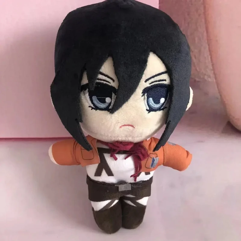 Attack on Titan Plush Toy Cartoon Levi Ackerman Eren Jaeger Stuffed Dolls Anime Plushie Pillow Kids Birthday Christmas Gifts