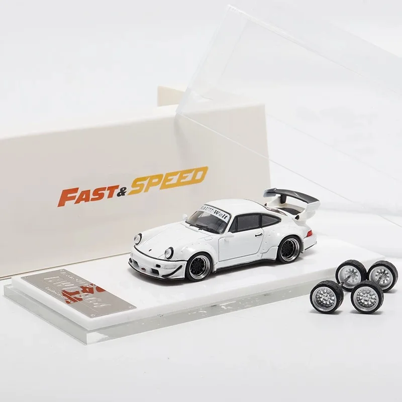 Fast Speed 1/64 mini RWB964 modelo de coche de aleación modificado de cuerpo ancho conjunto de colección de edición limitada