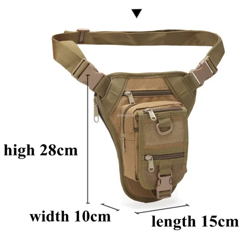 Bolsa táctica para tiro de combate, riñonera ajustable para senderismo, caza, riñoneras Molle, bolsas para pierna caída