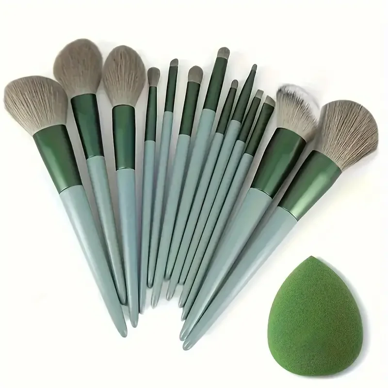 

Makeup Brush Set 13Pcs Kit Cosmetic Foundation Eyeshadow Brushes Professional Powder Concealers Blush Beauty Tool makeup sponge