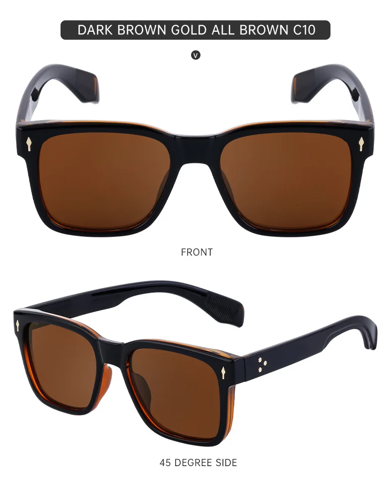 Neue quadratische Sonnenbrille für Männer Vintage Designer Sonnenbrille Frauen trend ige Luxus Retro Mode Brille Gafas de Sol Hombre Zonnebril – Detail 19