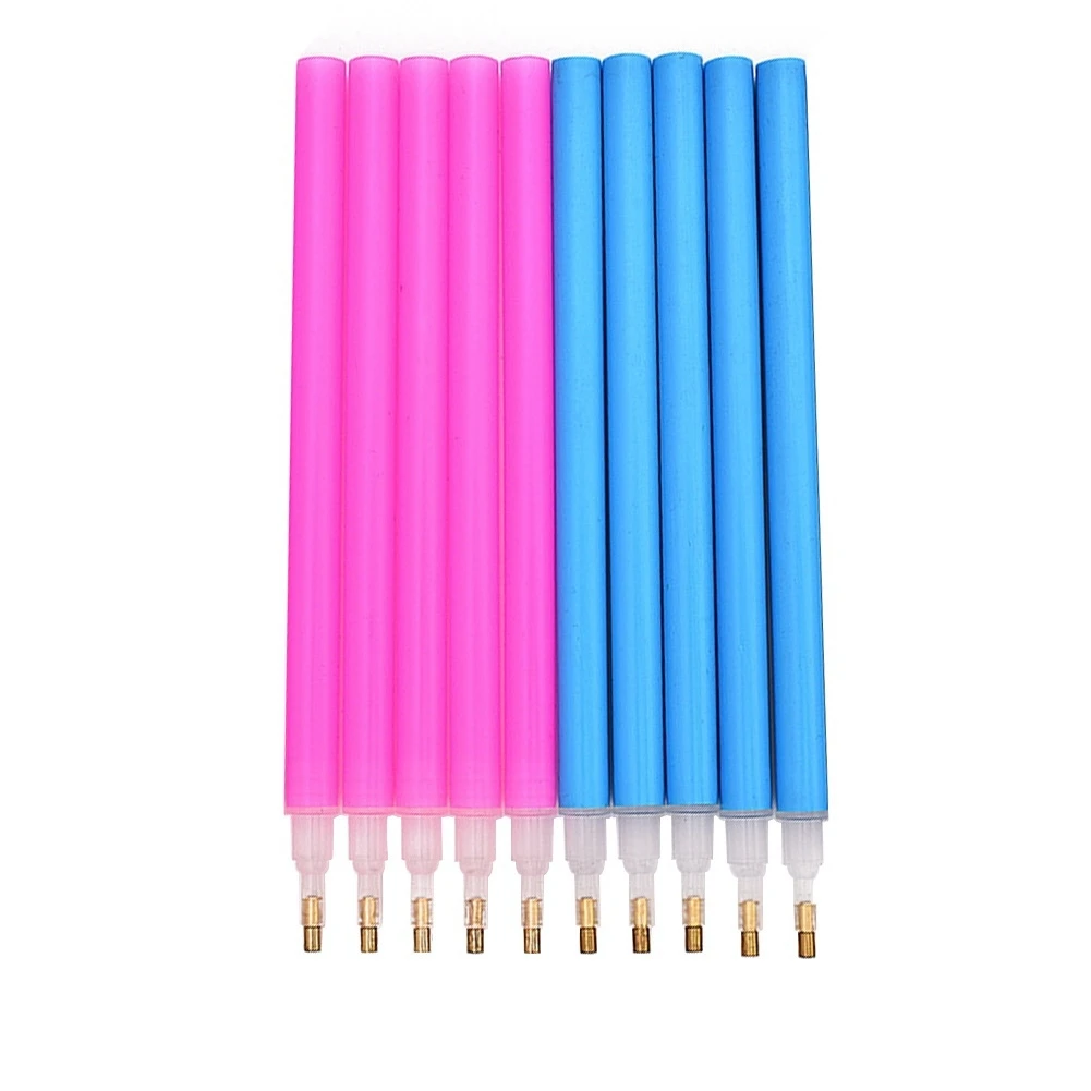 

10 Pieces of Stick Drill Pen, Copper Tip Drill Pen Tool, Square Diamond Round Diamond Correction Pen