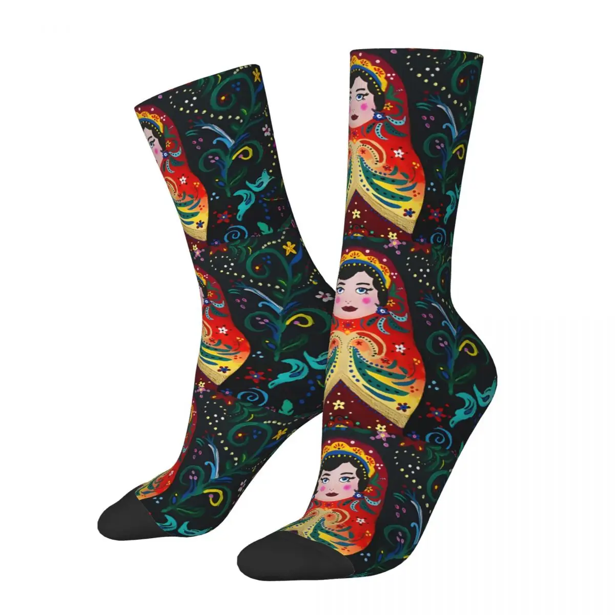 Russian Nesting Doll Sock Printed Man Polyester