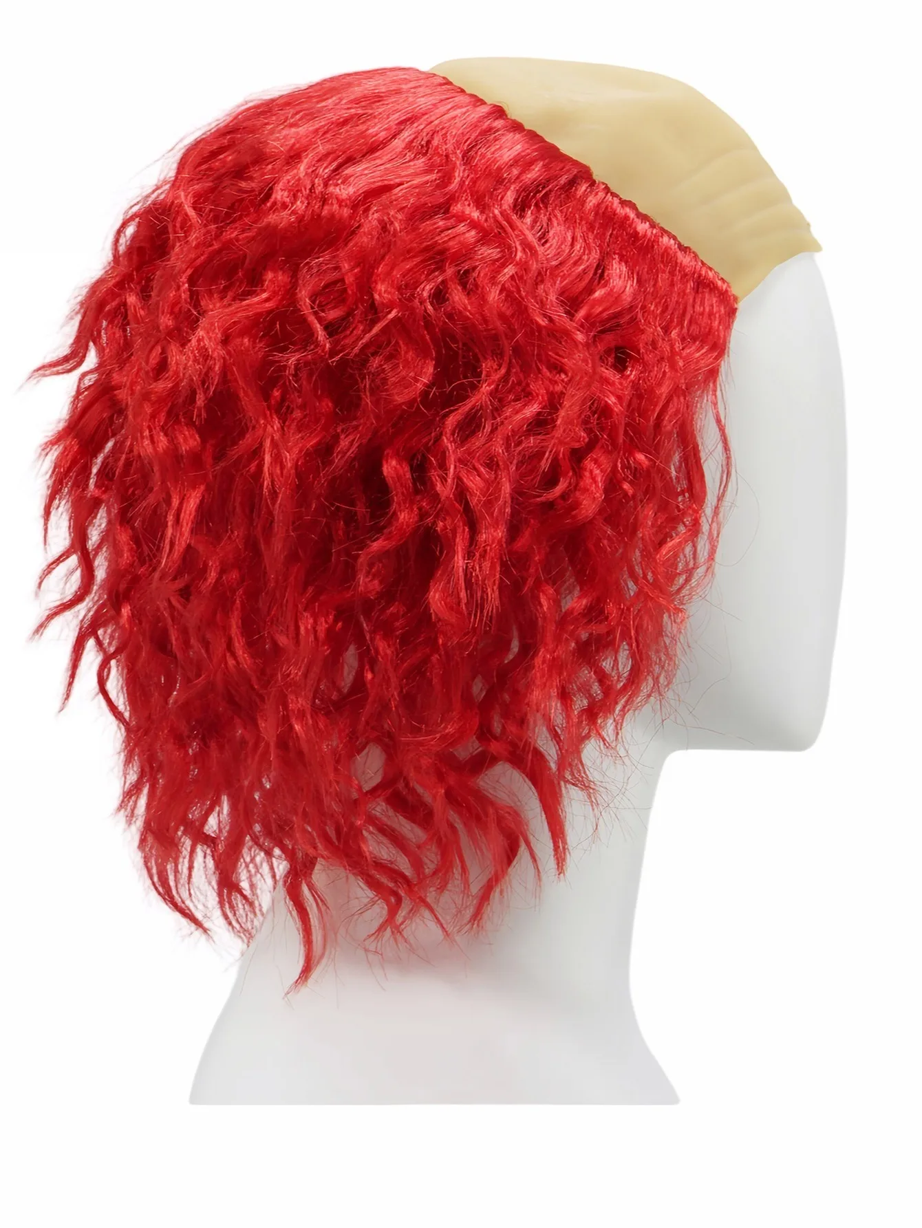 Red-haired Curly-haired Clown With A Red Scalp, Adapt To Role-playing. Synthetic Wig.