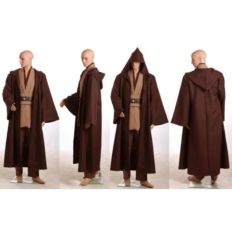 S COSplay Costume for Adult Men Jedi Tunic Costume Halloween Obi Wan Kenobi