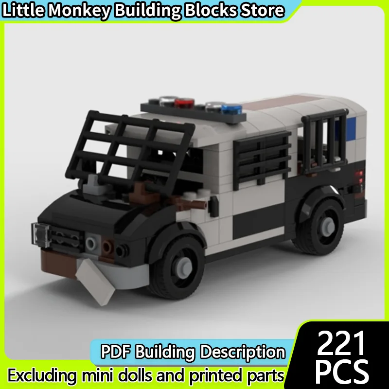

City Car Model MOC Building Bricks Police Transport Vehicle Modular Technology Children Holiday Gifts Assemble Toys Suit