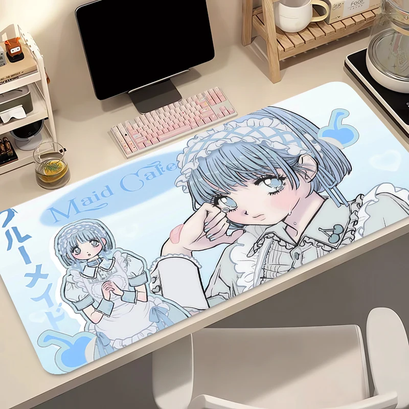 マウスパッド 滑り止め ゲーミング HD マウスパッド ゲーマー Eスポーツ かわいい マウスマット ゲーム メカニカルキーボードパッド アニメガール 拡張デスクマット