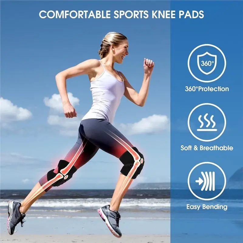HOTB72A Gardening And Floor Work Knee Brace- Unisex Volleyball Design, 2Pcs For Impact And Fall Protection