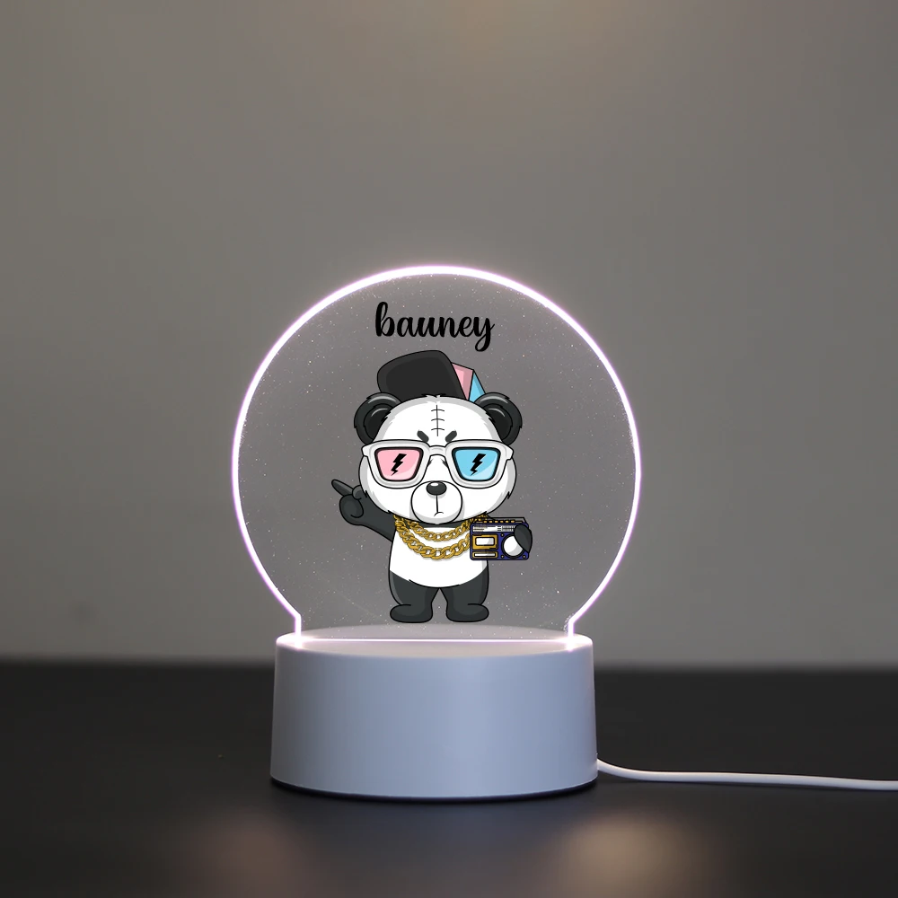 1 personalized customization with love panda 3D Visual Design for Home Bedroom Decoration Christmas Birthday Gift