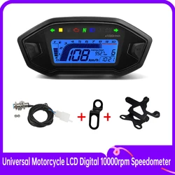 New Universal Motorcycle LCD Digital 10000rpm Speedometer Backlight Motor Vehicle for 1/2/4 Cylinders Odometer 7 Colors Adjust