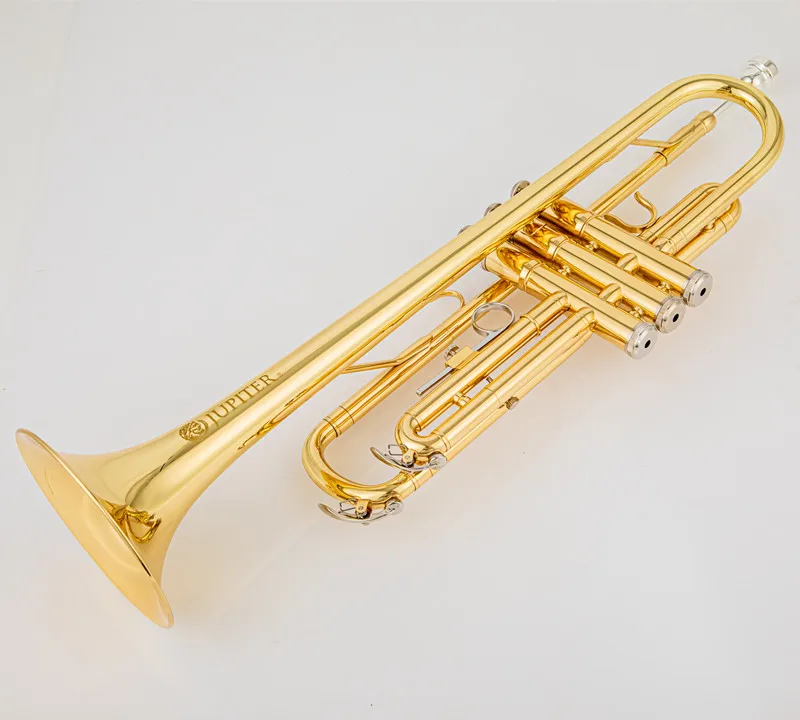 JUPITER quality  Bb Trumpet B Flat Brass Silver Plated Professional Trumpet Musical Instruments with Leather Case