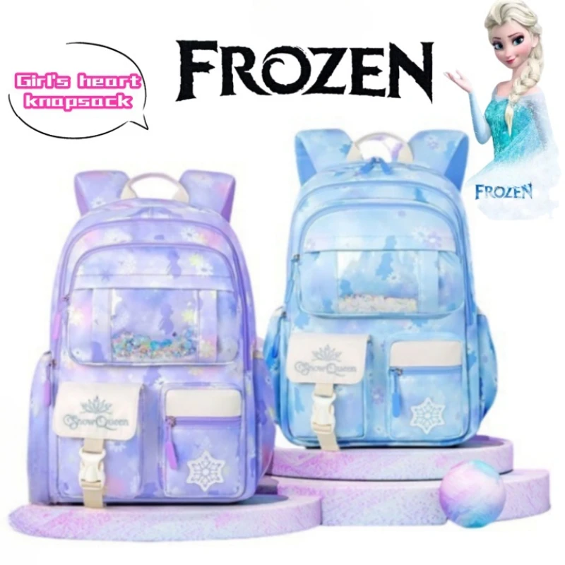 

Frozen Elsa Anime Goods Cartoon Cute Junior High and High School Student Backpack Versatile Large Capacity Campus School Bag