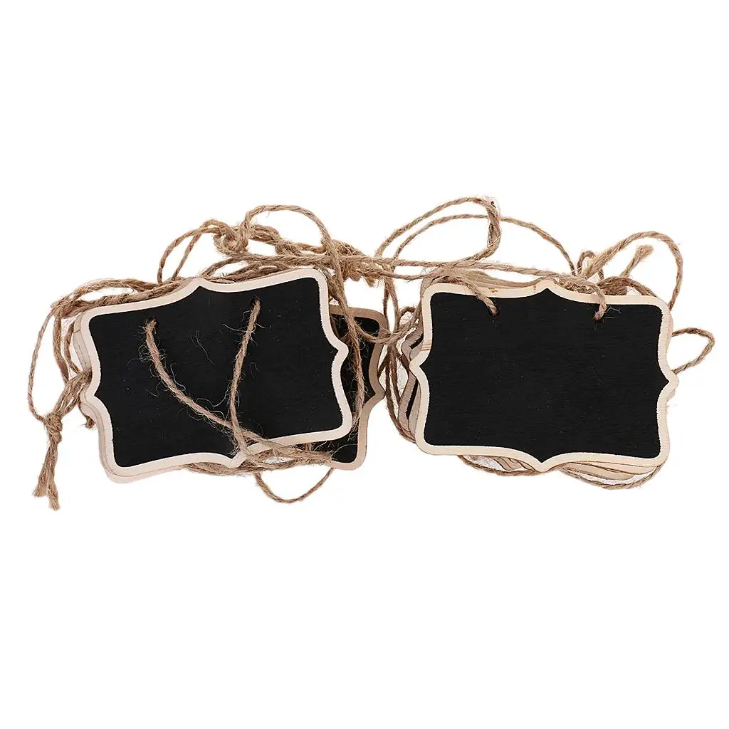 Pack of 1 Sided Vintage Chalkboard Message BlackBoard cm Hanging String for Wedding