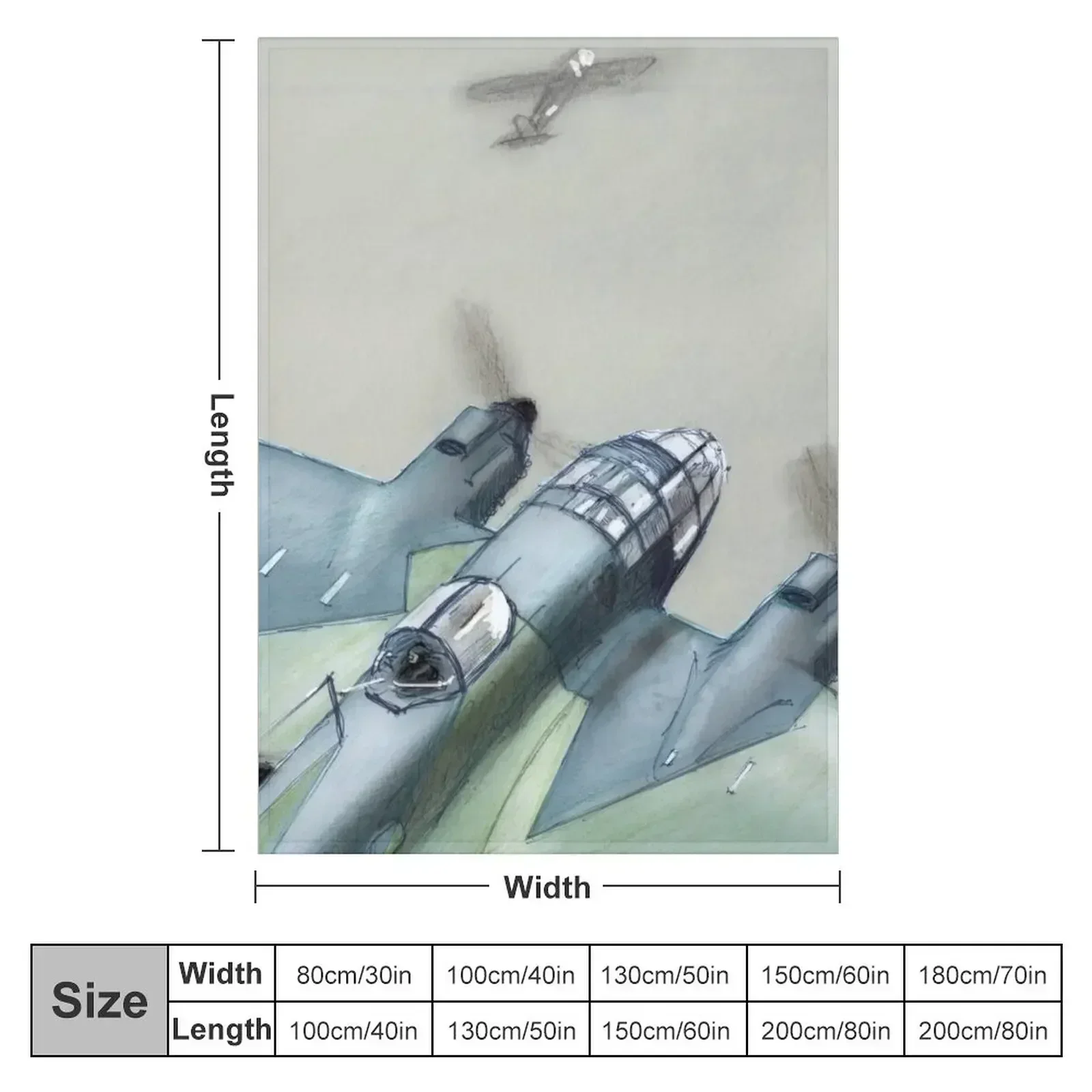 He-111 bomber by Dennis Weber of ShreddyStudio Throw Blanket couch cozy soft plush fuzzy picnic outdoor blanket