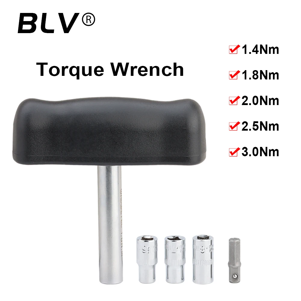 

Динамометрический ключ BLV с предустановленной настройкой 1,4/1,8/2,0/2,5/3N Безопасный и быстрый шестигранный разъем TORQUE WRENCH -7 мм 8 мм для сопла 3D-принтера V6 volcano MK8