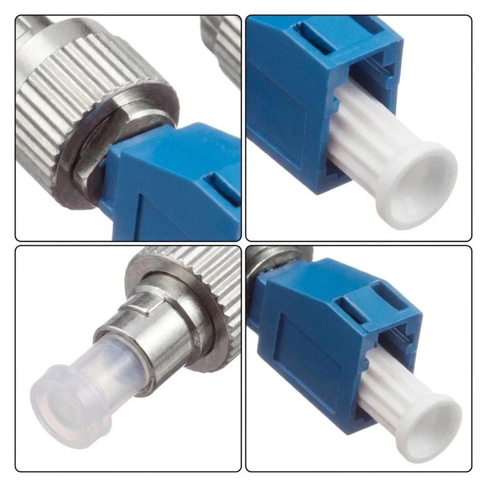 4pcs LC Male To Female Fiber For Optic Adapter Coupler Metal Housing For Cable Connection, Home Improvement Electrical Supplies
