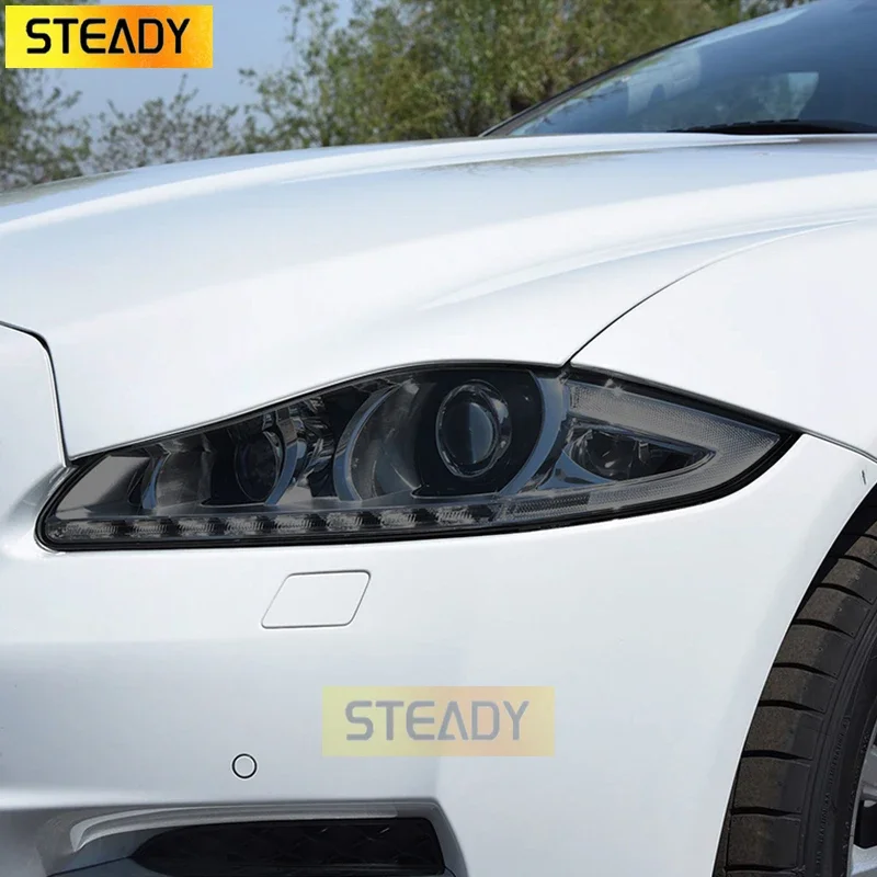 

2 Pcs Car Headlight Protective Film Vinyl Transparent Black TPU Sticker For Jaguar XJ X351 2010-2019 XJR XJL Accessories