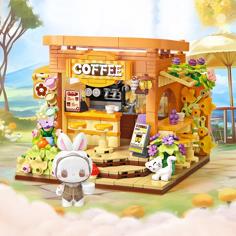 لبنة بناء قلعة العالم السري للأطفال ، لبنة البناء الأصلية ، ديكور منظر الشارع ، نموذج التجميع ، هدية عيد الميلاد ، أصلي ، جديد