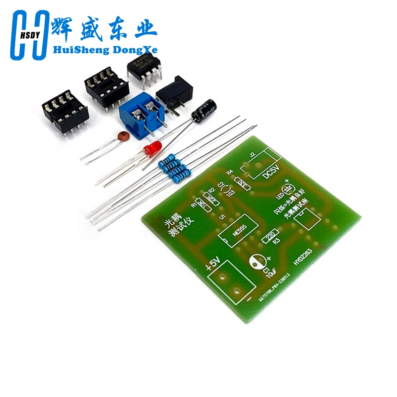 Optokoppler-Tester-Kit 555, Anwendung, Leiterplatte, zum Üben, Schweißen, DIY, elektronisches Ersatzteil-Kit ohne DC-Kabel