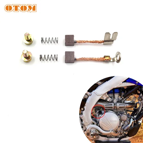 OTOM-Juego de terminales de soporte de cepillo de carbono para Motor de arranque de motocicleta, piezas de reparación de cepillo eléctrico para YAMAHA YZ250F YZ450FX WR, novedad de 2022