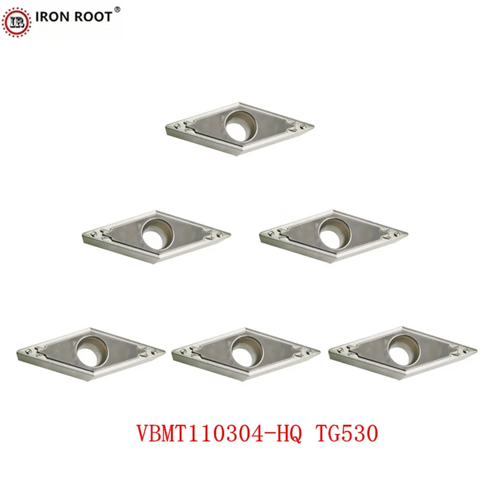 IRON  ROOT Turning Insert VBMT110304-HQ,TG530 CNC Metal Lathe Tool Cermet Insert For SVJBR/L  Tool Holder