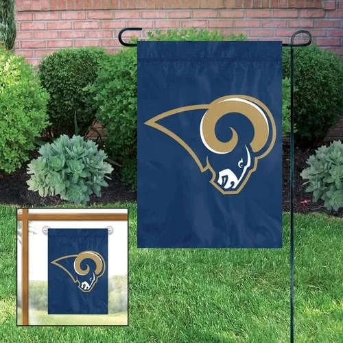 Los Angeles Rams Embroidered Garden Flag W/FREE Window Hanger Included NFL Gift uua
