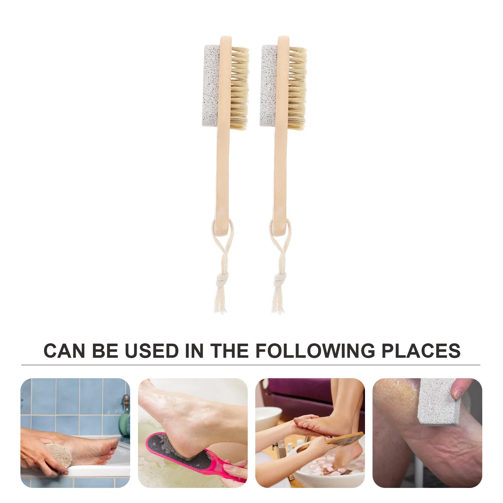 2 قطعة أدوات تنظيف الوحيد قسط خشبية التقشير باديكير لإزالة الكالس العناية بالبشرة الصلبة صالون المنزل استخدام القدم طحن #1