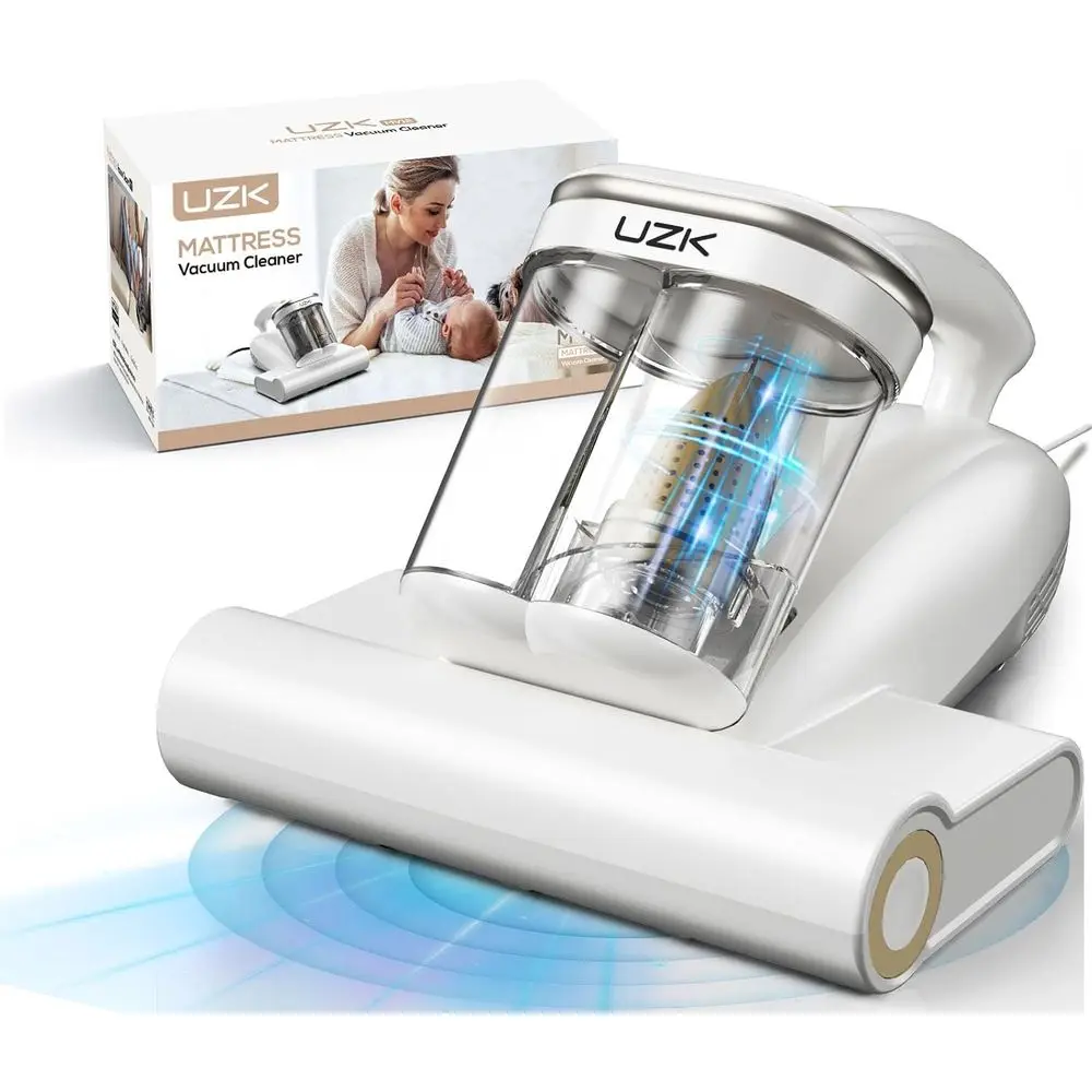 

Handheld Vacuum Cleaner with UV-C Light, Double Dust Cup, High Heating, Ultra and Anion for Bed Sofa