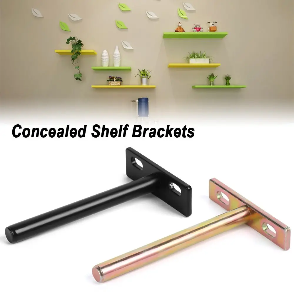 Wall Mount Shelf Storage Shelf Invisible Floating Shelf Metal Brackets Heavy Duty Concealed Hidden Support Furniture Hardware