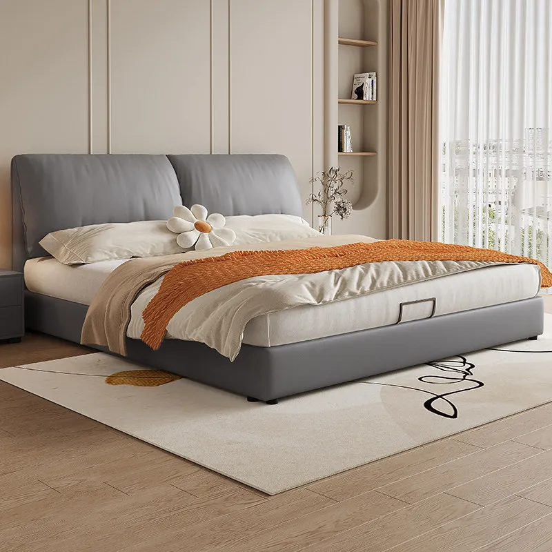 Floor Modern Bed Frame Wooden Queen Double Girls Space Saving Beauty European Bed Safe Sleeping Muebles Lounge Suite Furniture