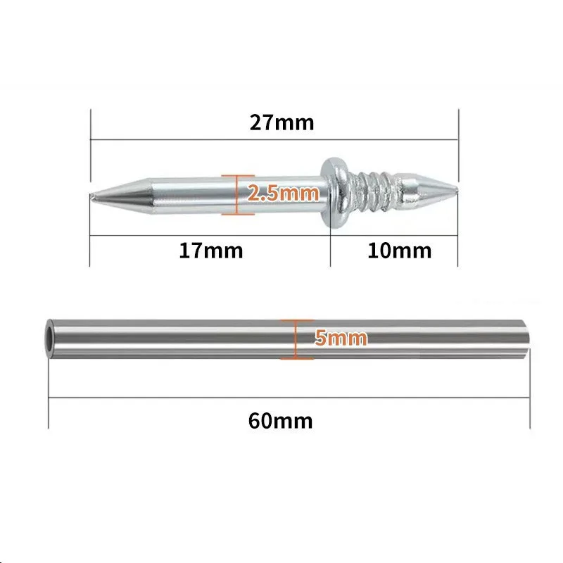 50pcs/100pcs Seamless Nail, Double-Head Skirting Thread Seamless Nail, Skirting Line Without Marks Nail, Specific Sleeve Tool.