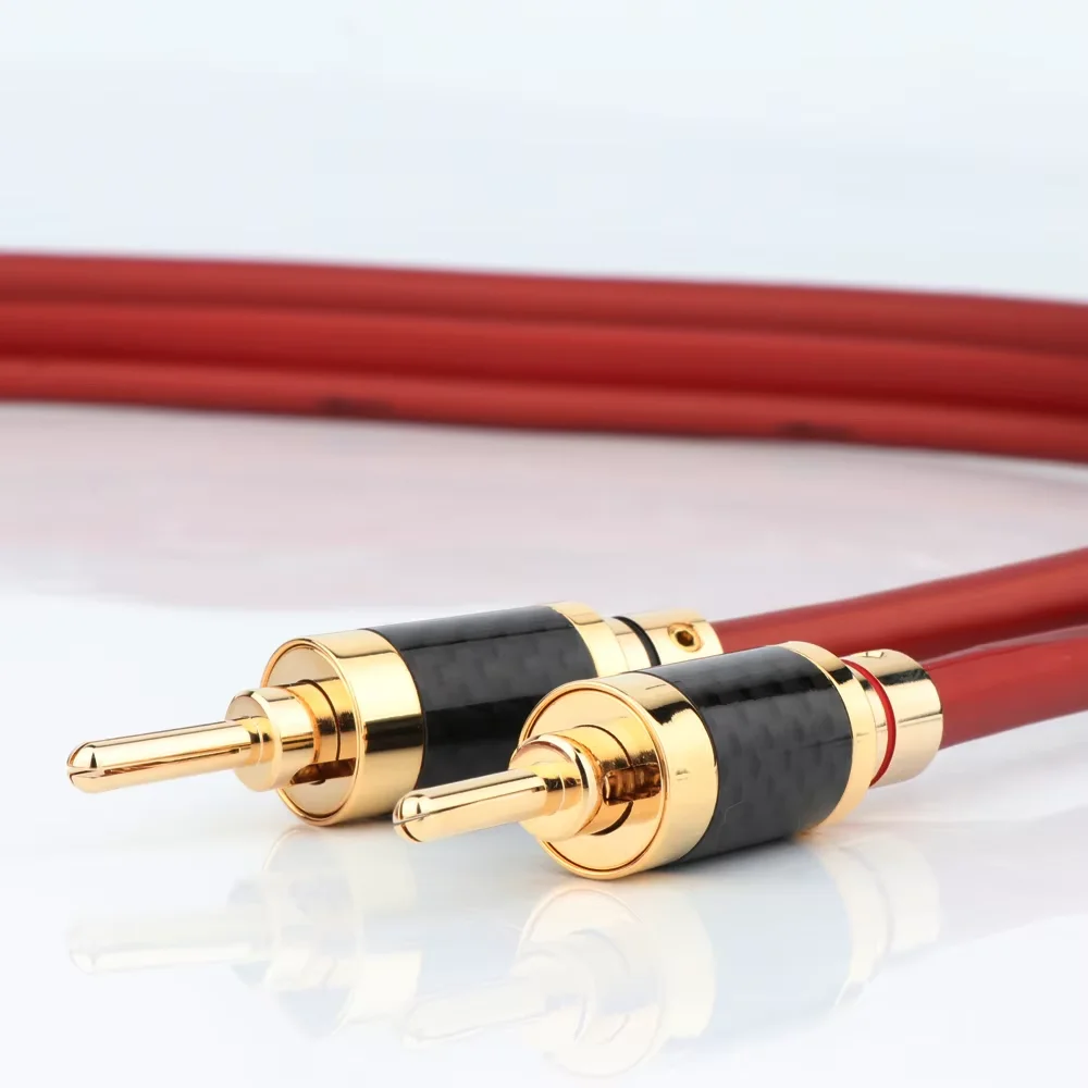 4 pack BA series High Quality Silver/Gold/Rhodium-Plated Banana Plug Connector Double Screw for Speaker Cable