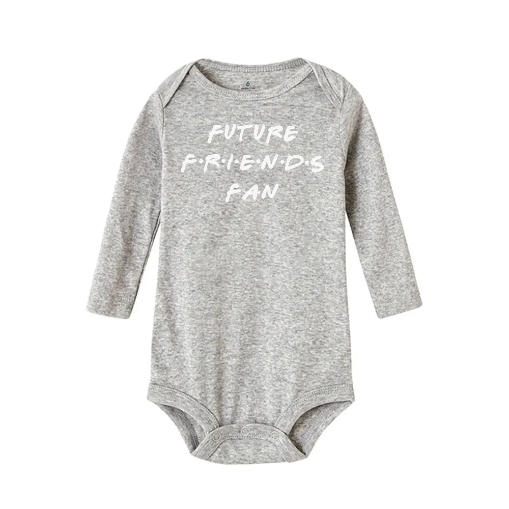 Newborn Infant Bodysuits Future Friends Fan Boys Girls Unisex Clothing Long Sleeve Jumpsuits 4 Color Baby Kids Playsuits Outfits