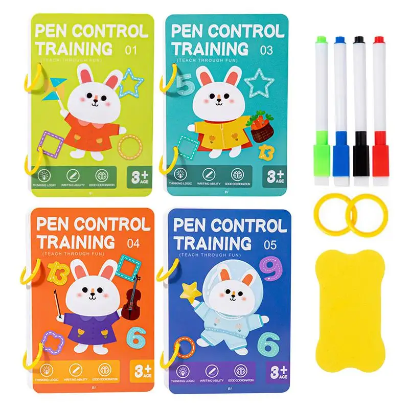 Toddler Tracing Books Toddler Writing Tools Kindergarten Workbooks Early Education Learning Workbooks For Kids 2-6 Year Olds