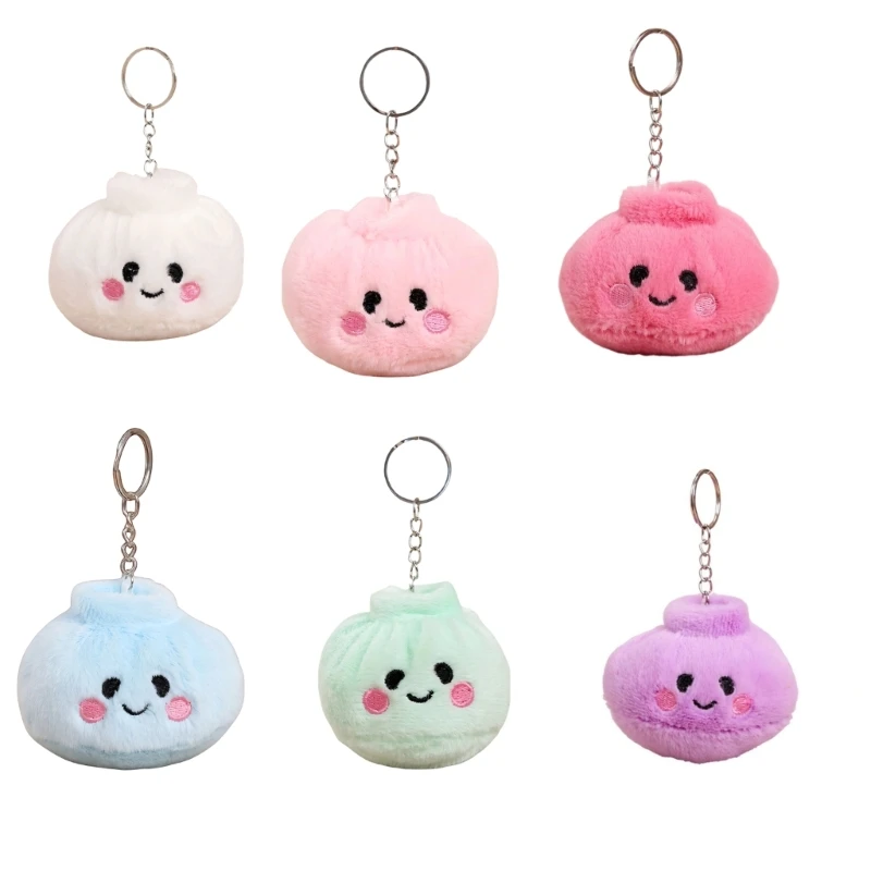 Y3NE Delightful Plush Bun Keychain Novelty Design Stuffed Toy Pendant For Gift Giving