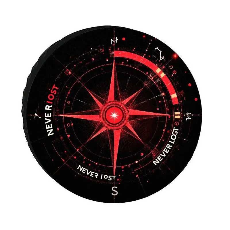 Fit SUV Truck Tire Cover With Compass - Never Lost Navigation System, Ic Car Wheel, All-Terrain Survival Accessory (Fits 28