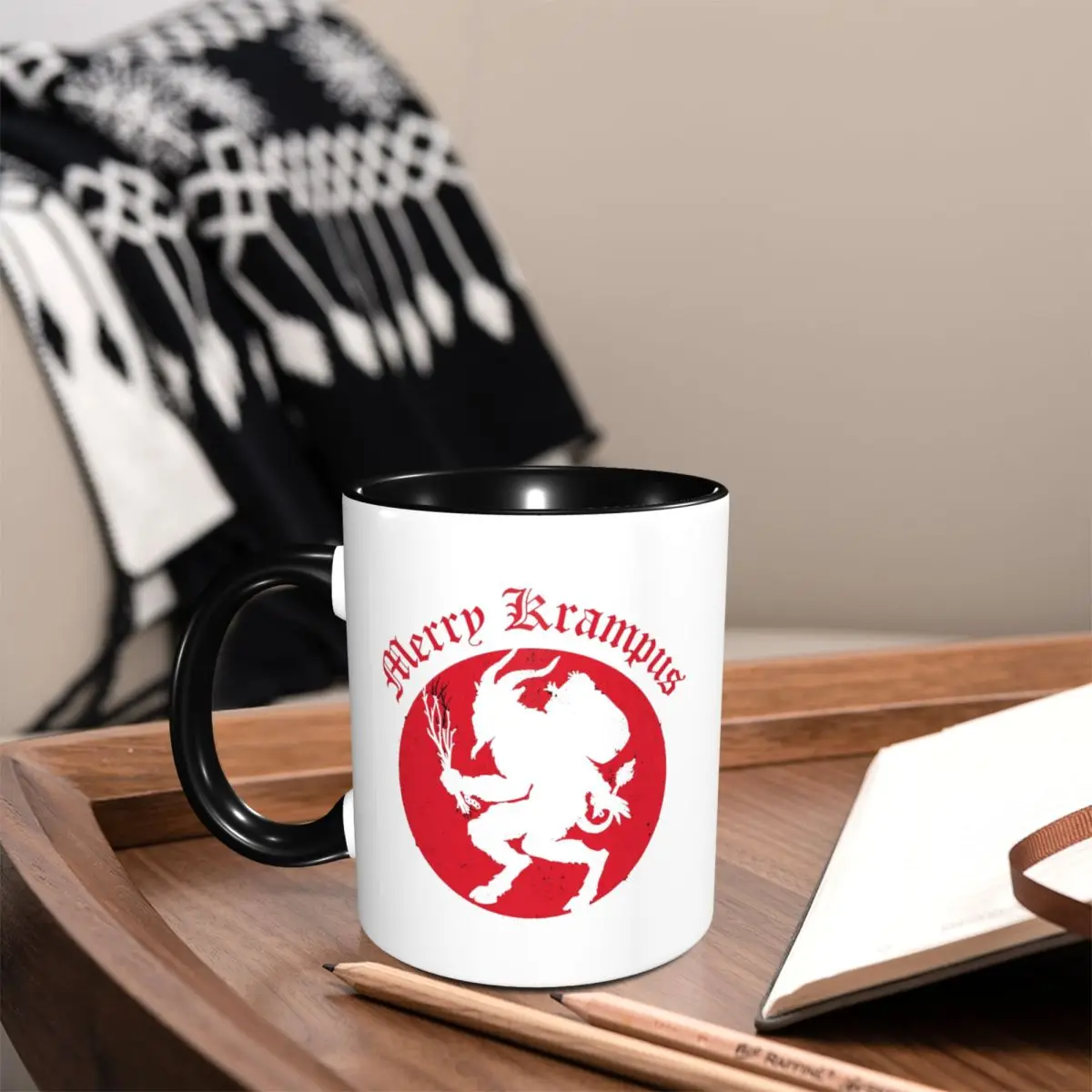 Merry Krampus Horror Christmas Mug Funny Ceramic Coffee Cups Tea Mugs Milk Cup Drinkware Gifts for Woman Man