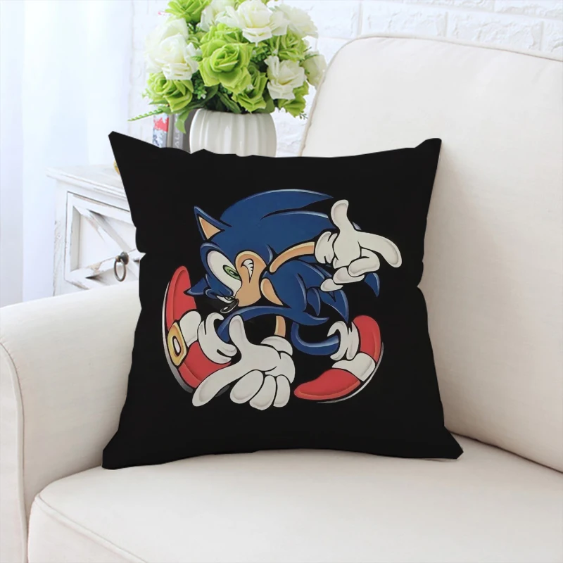 

Bed Pillowcases Game S-Sonic Pillowcases for Pillows 45x45 Cushions Covers for Decorative Cushions Pillowcase 40*40 Home Decor