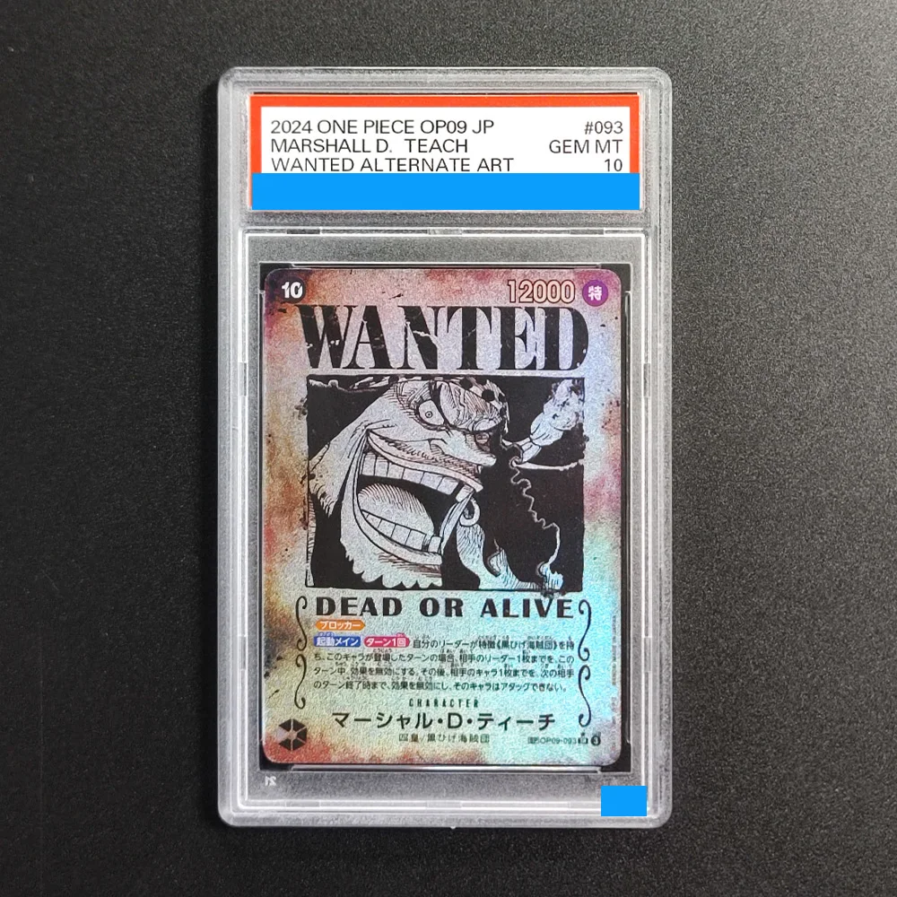 Proxy ONE PIECE JAPANESE OP09-093 EMPERORES EN EL NUEVO MUNDO # 093 MARSHALL D. TEACH WANTED Tarjeta de Juego Coleccionable Grado 10