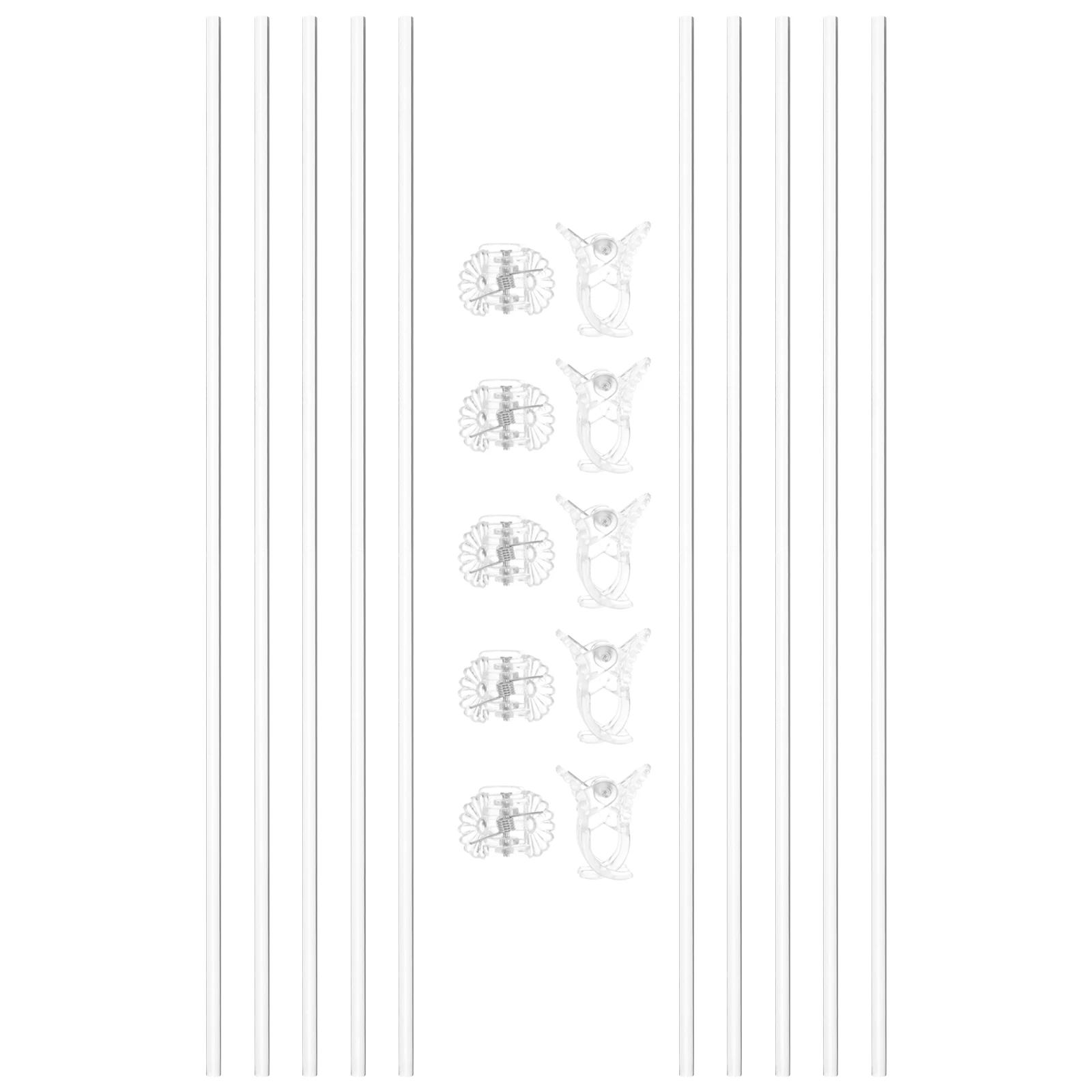 

1 Set Of Clear Acrylic Plant Stakes Transparent Vine Support Weather Resistant Stem Holder Garden Tool For Indoor Outdoor Plants