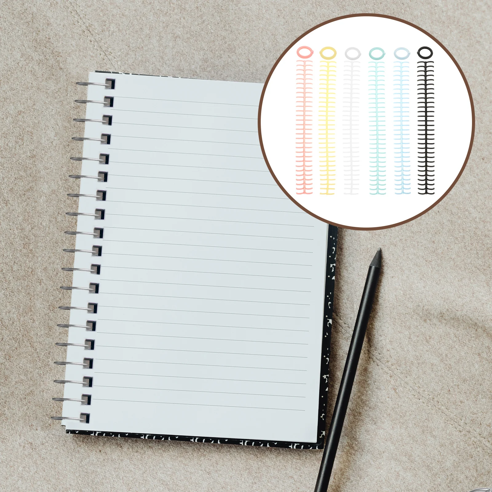 6 stücke Farbige Lose Blatt Binder Ringe Glatte Bindung Spulen Für Diy Notebook Notizblock Buch Organizer Tragbare Ringbuch Sammelalbum