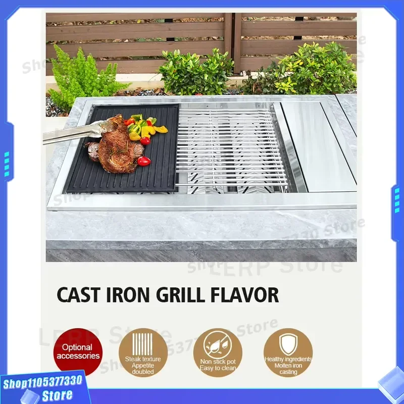 High-End Stainless Steel 4 Burner Built-In BBQ Grill Barbecue