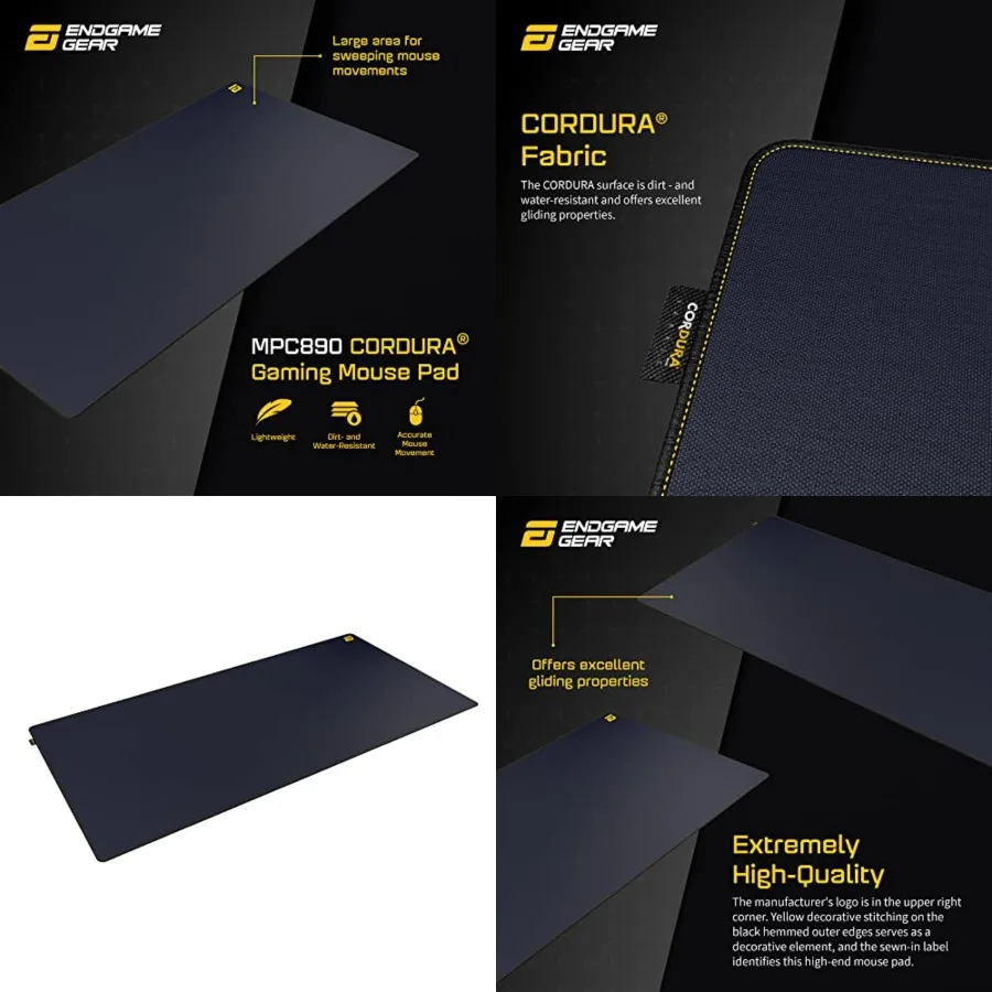 

MPC 890 Cordura Gamg Mouse Pad, Nonslip Desk Pad, Size 35.04 17.72, Navy Blue