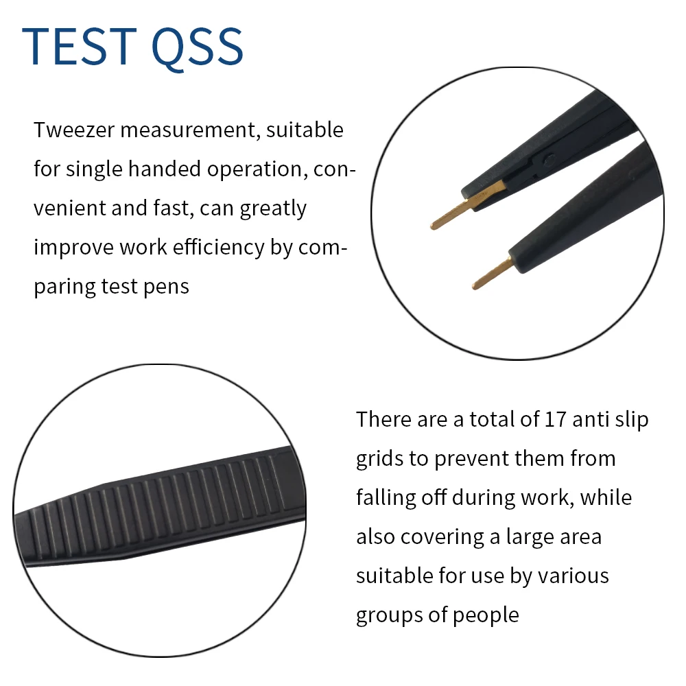 Imagem -05 - Qss Smd Lcr Chip Test Clip Indutor Capacitância Teste de Resistência Medidor Chumbo Probe Multímetro Pinça Q.30050